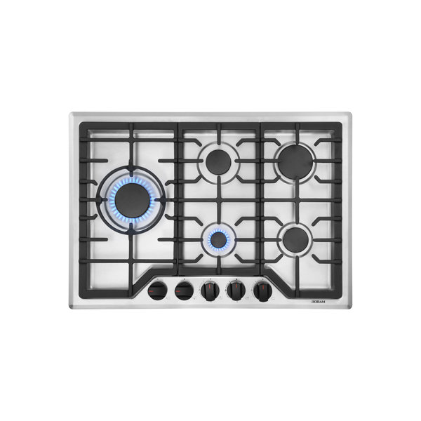 Robam Stainless Steel Natural Gas 5 Burner Cooktop & Reviews Wayfair